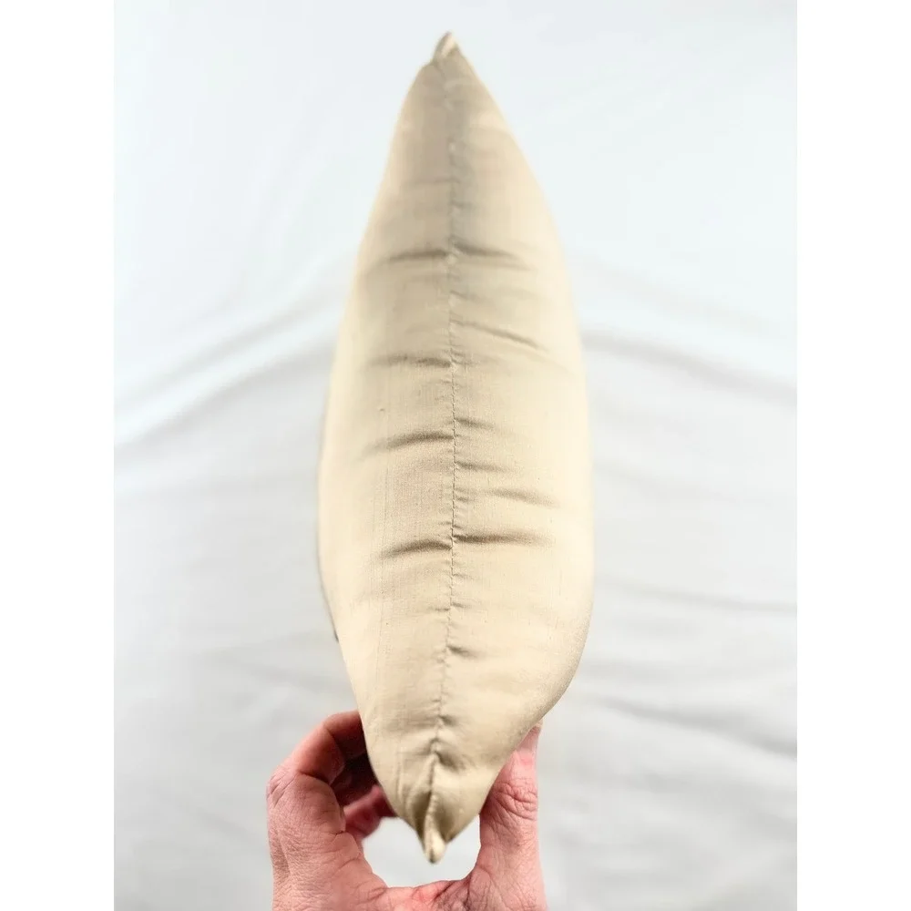 Neutral Beige Textured Throw Pillow Quote Farmhouse Linen Style Decor‎
